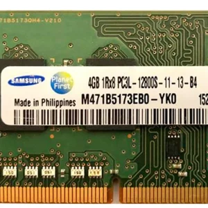 رم لپ‌تاپ 4 گیگابایت DDR3L تک کاناله 1600 مگاهرتز سامسونگ مدل PC3L با تایمینگ CL11 و ولتاژ کاری 1.35 ولت