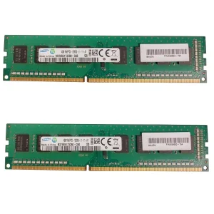 رم کامپیوتر سامسونگ مدل PC3-12800U DDR3 دو ماژوله 8 گیگابایت 1600 مگاهرتز تک کاناله تایمینگ CL11 نوع DIMM با 240 پین