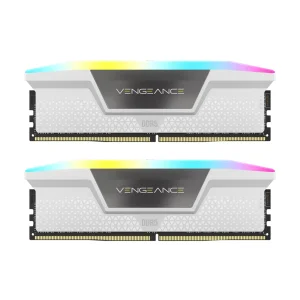 رم دسکتاپ DDR5 دو کاناله 5600 مگاهرتز CL36 کورسیر مدل  VENGEANCE RGB WHITE ظرفیت 32 گیگابایت