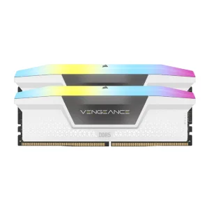 رم دسکتاپ DDR5 دو کاناله 5600 مگاهرتز CL36 کورسیر مدل  VENGEANCE RGB WHITE ظرفیت 32 گیگابایت