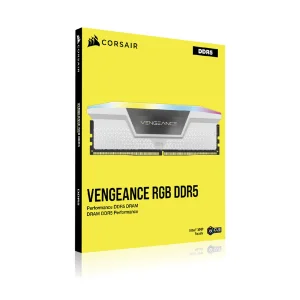 رم دسکتاپ DDR5 دو کاناله 5600 مگاهرتز CL36 کورسیر مدل  VENGEANCE RGB WHITE ظرفیت 32 گیگابایت