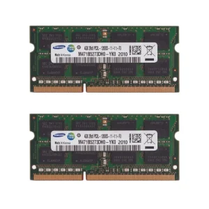 رم لپ‌تاپ سامسونگ DDR3L دو کاناله 8 گیگابایت 1600 مگاهرتز مدل 12800s پیکربندی دو ماژول SO-DIMM