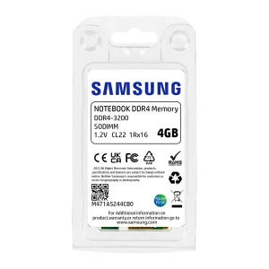 رم لپ تاپ DDR4 تک کاناله 3200 مگاهرتز CL22 سامسونگ مدل M471A5244CB0 ظرفیت 4 گیگابایت