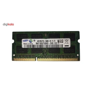 رم لپ‌تاپ 4 گیگابایت DDR3 سامسونگ مدل 10600s فرکانس 1333 مگاهرتز تک کاناله