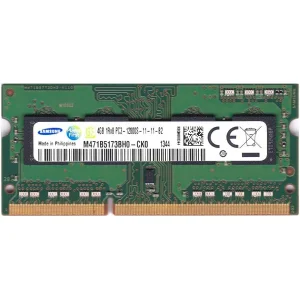 رم لپ تاپ DDR3 تک کاناله 1600 مگاهرتز سامسونگ مدل M471B5173BH0-CK0 ظرفیت 4 گیگابایت