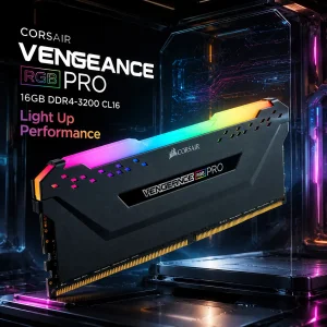 رم دسکتاپ کورسیر DDR4 دوکاناله 3200 CL16 مدل VENGEANCE RGB PRO ظرفیت 16 گیگابایت