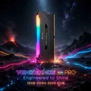رم دسکتاپ کورسیر DDR4 دوکاناله 3200 CL16 مدل VENGEANCE RGB PRO ظرفیت 16 گیگابایت