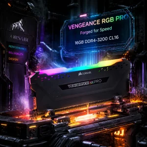 رم دسکتاپ کورسیر DDR4 دوکاناله 3200 CL16 مدل VENGEANCE RGB PRO ظرفیت 16 گیگابایت