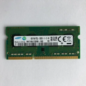 رم لپ‌تاپ سامسونگ DDR3L تک کاناله 4 گیگابایت مدل PC3L-12800 فرکانس 1600 مگاهرتز ولتاژ 1.35 ولت تایمینگ 11 نوع ماژول SO-DIMM