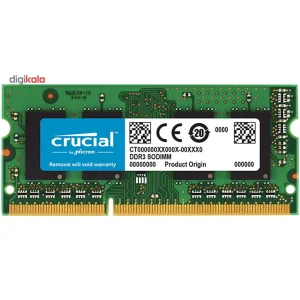 رم لپ تاپ کروشیال مدل DDR3L 1600MHz ظرفیت 8 گیگابایت