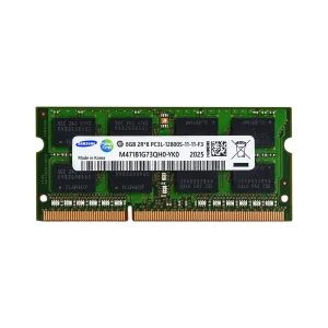 رم لپ‌تاپ DDR3 8 گیگابایت تک کاناله سامسونگ مدل PC3L 12800S فرکانس 1600 مگاهرتز تایمینگ CL11 ولتاژ 1.35 ولت SO-DIMM