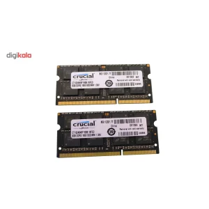 رم لپ تاپ کروشیال مدل DDR3 PC3L 12800S MHz ظرفیت 8 گیگابایت