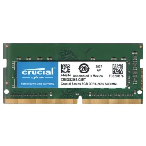 رم لپ‌تاپ کروشیال مدل Basics ظرفیت 8 گیگابایت DDR4 تک کاناله 2666 مگاهرتز SO-DIMM با تایمینگ CL19 و ولتاژ 1.2 ولت