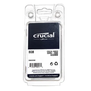 رم لپ‌تاپ کروشیال مدل Basics ظرفیت 8 گیگابایت DDR4 تک کاناله 2666 مگاهرتز SO-DIMM با تایمینگ CL19 و ولتاژ 1.2 ولت