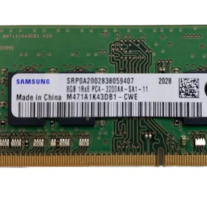 رم لپ تاپ DDR4 تک کاناله 3200 مگاهرتز CL11 سامسونگ مدل PC4 ظرفیت 8 گیگابایت