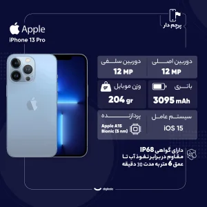 گوشی موبایل اپل مدل iPhone 13 Pro RK/A تک سیم‌ کارت ظرفیت 512 گیگابایت و 6 گیگابایت رم - نات اکتیو
