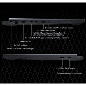لپ تاپ 16 اینچی ایسوس مدل TUF Gaming F16 FX608JHR-i5 14450HX-RTX5050 8GB-16GB DDR5 5600MHz-512GB SSD-WUXGA 165Hz