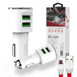 شارژر فندکی 60 وات دو پورت مدل DL-C29