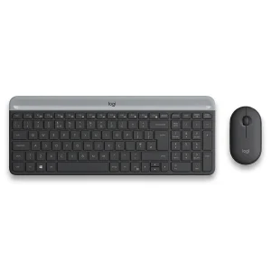 کیبورد و ماوس بی‌سیم لاجیتک مدل MK470، سوییچ ممبران، Full-Size به همراه هاب چهار پورت USB-C تسکو مدل THU 1160 و پایه نگهدارنده لپ تاپ ارگو مدل WLB007
