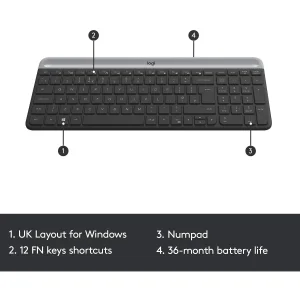 کیبورد و ماوس بی‌سیم لاجیتک مدل MK470، سوییچ ممبران، Full-Size به همراه هاب چهار پورت USB-C تسکو مدل THU 1160 و پایه نگهدارنده لپ تاپ ارگو مدل WLB007