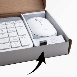 کیبورد و ماوس بی‌سیم لاجیتک مدل MK470، سوییچ ممبران، Full-Size به همراه هاب چهار پورت USB-C تسکو مدل THU 1160 و پایه نگهدارنده لپ تاپ ارگو مدل WLB007