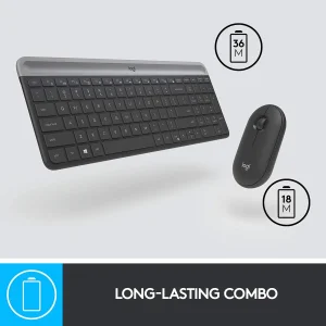 کیبورد و ماوس بی‌سیم لاجیتک مدل MK470، سوییچ ممبران، Full-Size به همراه هاب چهار پورت USB-C تسکو مدل THU 1160 و پایه نگهدارنده لپ تاپ ارگو مدل WLB007
