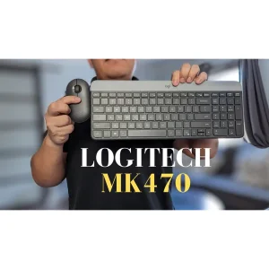 کیبورد و ماوس بی‌سیم لاجیتک مدل MK470، سوییچ ممبران، Full-Size به همراه هاب چهار پورت USB-C تسکو مدل THU 1160 و پایه نگهدارنده لپ تاپ ارگو مدل WLB007