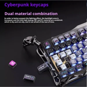 کیبورد مخصوص بازی گراوا استار مدل  Mercury K1 Pro Cyberpunk