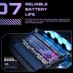 کیبورد مخصوص بازی گراوا استار مدل  Mercury K1 Pro Cyberpunk