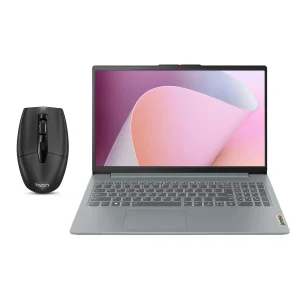 لپ تاپ 15.6 اینچی لنوو مدل Ideapad slim 3 15AMN8-R5 7520U-8GB LPDDR5 5500MHz-512GB SSD-TN به همراه ماوس بی سیم تسکو مدل TM 791W
