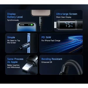 کابل تبدیل USB-C به لایتنینگ مک دودو مدل CA-5210 طول 1.2 متر