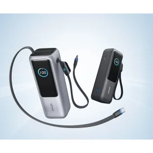 پاوربانک 100 وات انکر مدل A1695 ظرفیت 25000 میلی آمپر ساعت به همراه دو کابل USB-C