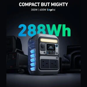 پاور استیشن 300 وات انکر مدل SOLIX C300 A1722 (AC Plug) ظرفیت 90000 میلی‌آمپرساعت معادل 288 وات ساعت