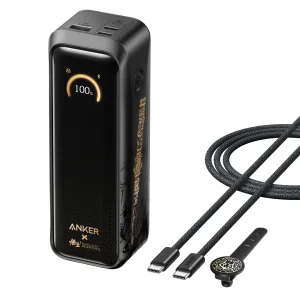پاوربانک 140 وات انکر مدل A110G Black Myth: Wukong Edition ظرفیت 20100 میلی‌آمپرساعت به همراه کابل تبدیل USB-C