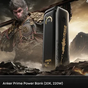 پاوربانک 140 وات انکر مدل A110G Black Myth: Wukong Edition ظرفیت 20100 میلی‌آمپرساعت به همراه کابل تبدیل USB-C