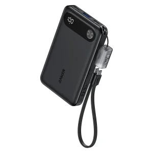 پاوربانک 22.5 وات انکر مدل A1257 ظرفیت 10000 میلی آمپر ساعت به همراه کابل USB-C