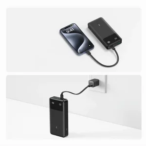پاوربانک 30 وات انکر مدل A1384 ظرفیت 20000 میلی آمپر ساعت به همراه کابل USB-C