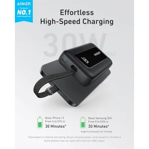 پاوربانک انکر مدل Zolo A1689 ظرفیت 20000 میلی آمپر ساعت، حداکثر توان 30 وات
