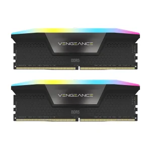 رم دسکتاپ کورسیر DDR5 دو کاناله 32 گیگابایت مدل VENGEANCE RGB سرعت 6200 مگاهرتز تایمینگ CL36 با هیت‌سینک خنک‌کننده