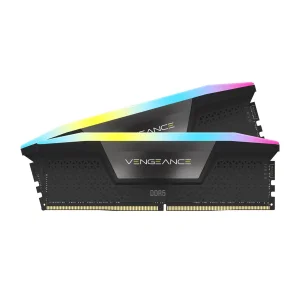 رم دسکتاپ کورسیر DDR5 دو کاناله 32 گیگابایت مدل VENGEANCE RGB سرعت 6200 مگاهرتز تایمینگ CL36 با هیت‌سینک خنک‌کننده