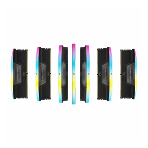 رم دسکتاپ کورسیر DDR5 دو کاناله 32 گیگابایت مدل VENGEANCE RGB سرعت 6200 مگاهرتز تایمینگ CL36 با هیت‌سینک خنک‌کننده