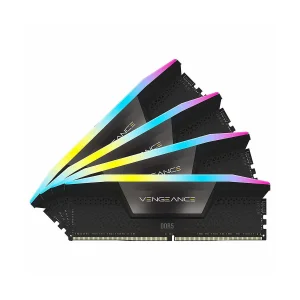 رم دسکتاپ کورسیر DDR5 دو کاناله 32 گیگابایت مدل VENGEANCE RGB سرعت 6200 مگاهرتز تایمینگ CL36 با هیت‌سینک خنک‌کننده