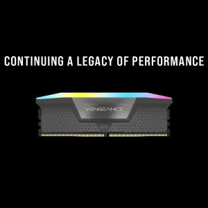 رم دسکتاپ کورسیر مدل VENGEANCE RGB DDR5 دو کاناله ظرفیت 64 گیگابایت سرعت 5600 مگاهرتز تایمینگ CL40 همراه هیت‌سینک خنک‌کننده