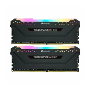 رم دسکتاپ Corsair مدل VENGEANCE RGB PRO دو کاناله DDR4 ظرفیت 64GB فرکانس 3600MHz تایمینگ CL18 با هیت‌سینک خنک‌کننده