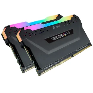 رم دسکتاپ Corsair مدل VENGEANCE RGB PRO دو کاناله DDR4 ظرفیت 64GB فرکانس 3600MHz تایمینگ CL18 با هیت‌سینک خنک‌کننده