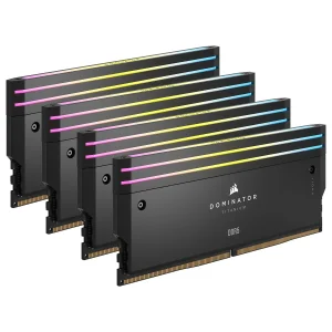 رم دسکتاپ DDR5 دو کاناله 7200 مگاهرتز CL34 کورسیر مدل Dominator TITANIUM RGB ظرفیت 32 گیگابایت