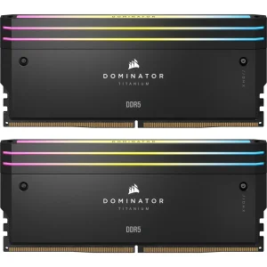 رم دسکتاپ DDR5 دو کاناله 7200 مگاهرتز CL34 کورسیر مدل Dominator TITANIUM RGB ظرفیت 32 گیگابایت