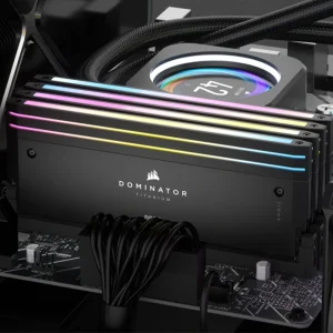 رم دسکتاپ DDR5 دو کاناله 7200 مگاهرتز CL34 کورسیر مدل Dominator TITANIUM RGB ظرفیت 32 گیگابایت