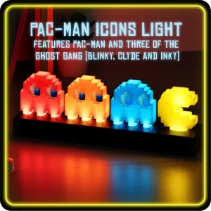 آیکون لایت پک-من مدل Paladone Pac Man and Ghosts Light
