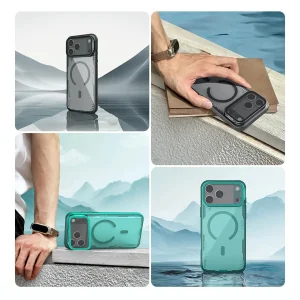کاور نیلکین مدل Iceblade Prop Frame Transparent Lens Magnetic مناسب برای گوشی موبایل اپل iPhone 17 Pro
